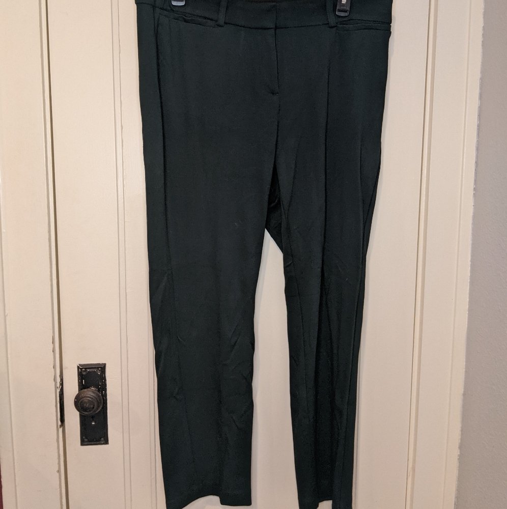 Women's hunter green straight leg Allie Trousers